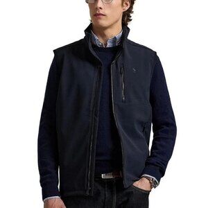 Ralph Lauren SoftShell Navy Golf Double-Knit Mockneck Vest
